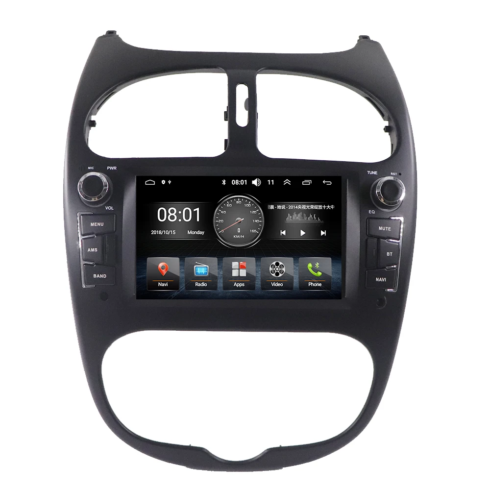 Автомобильная стерео-Система Android 10 радио DVD-плеер GPS-навигация аудио с BT Wi-Fi 4G для Peugeot 206 2001-2008 по заводской цене
