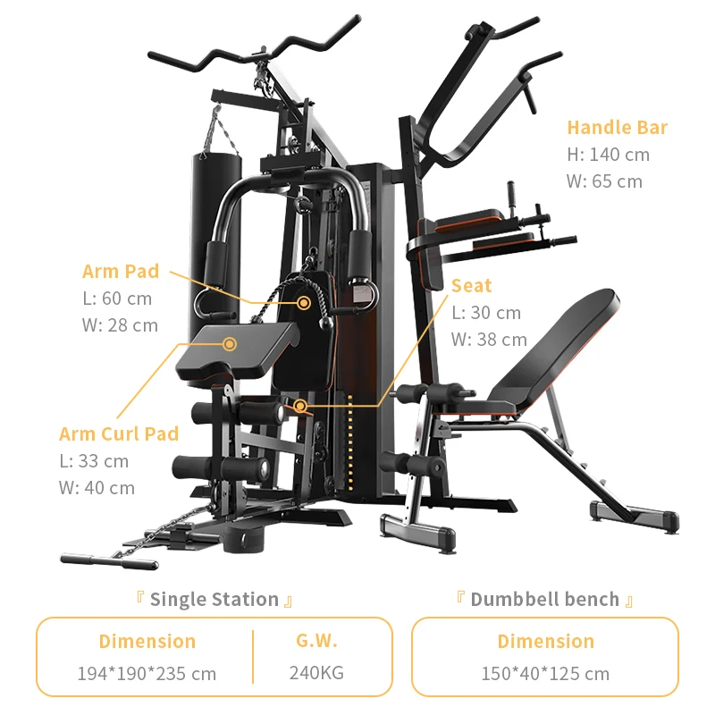 wholesale home exercise machine multi functional station gym fitness equipment strength training machine