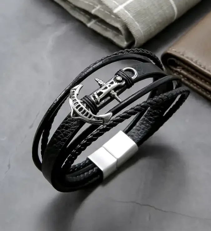Fashion men and boy mens bracelets luxury jewelry mens designer bracelets with magnet