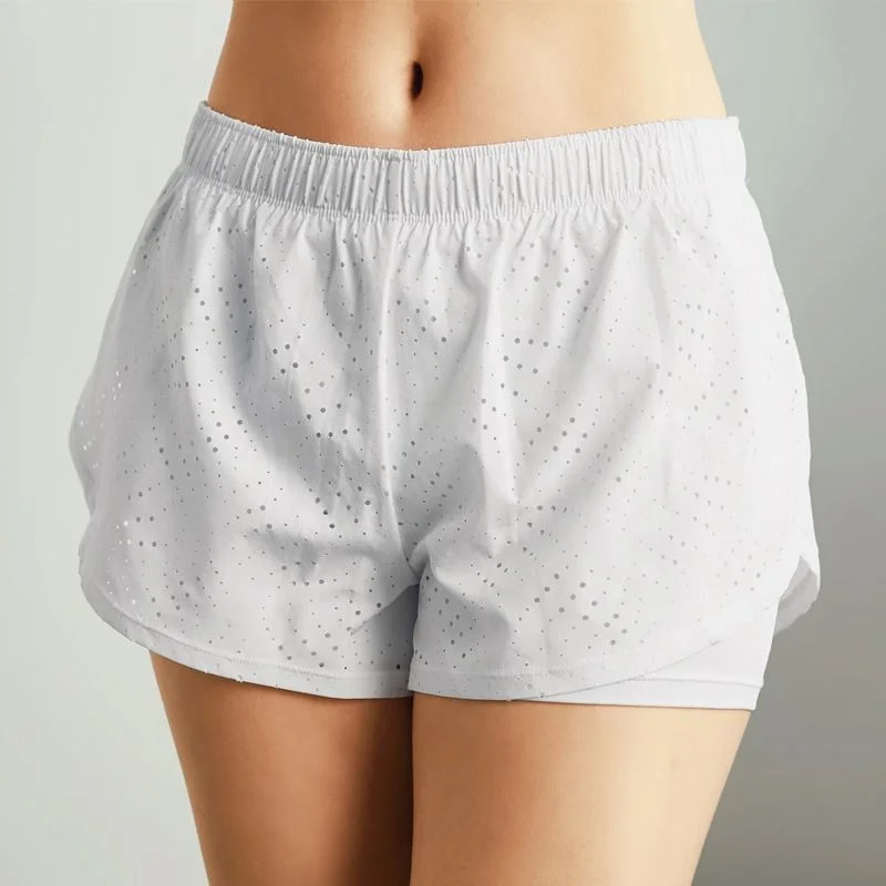 
Athletic Apparel Red Training Fitness Gym High Quality Womens Summer Jogger Sports Yoga Mesh Shorts 