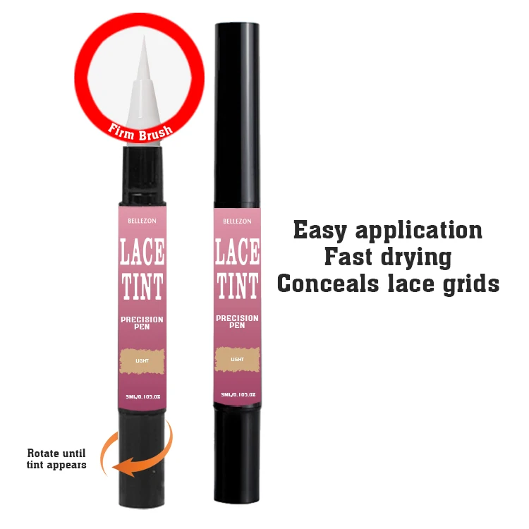 3ml Precise Brush Applicator 4 Colors Lace Tint Pen Private Label Wig Lace Tint Touch Up Paint Pen