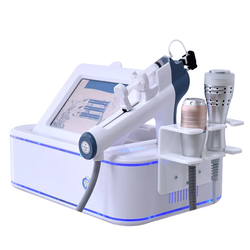 Needle-free injection electroperforation injection therapy machine for skin care and removal of stretch marks
