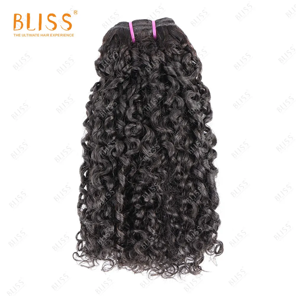 Bliss raw virgin unprocessed human hair 100% virgin human Indian hair Peruvian luxury curly 10A natural hair bundles