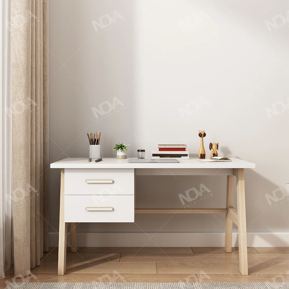 Q&N Furniture Kids Room Home And School Furniture Kids Wooden Boys And Girls Study Corner Desk With Storage Drawers
