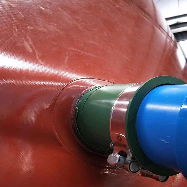 Chinese manufacturer PVC flexible red mud home use storage balloon biogas bag