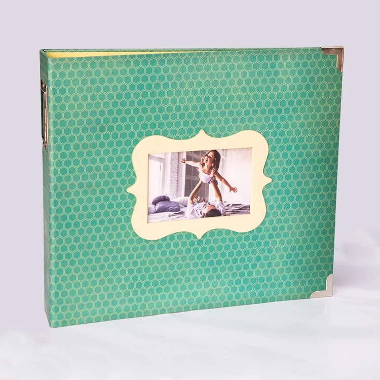 Yicheng factory customized 12 x 12 inch DIY scrapbook with beautiful window photo album