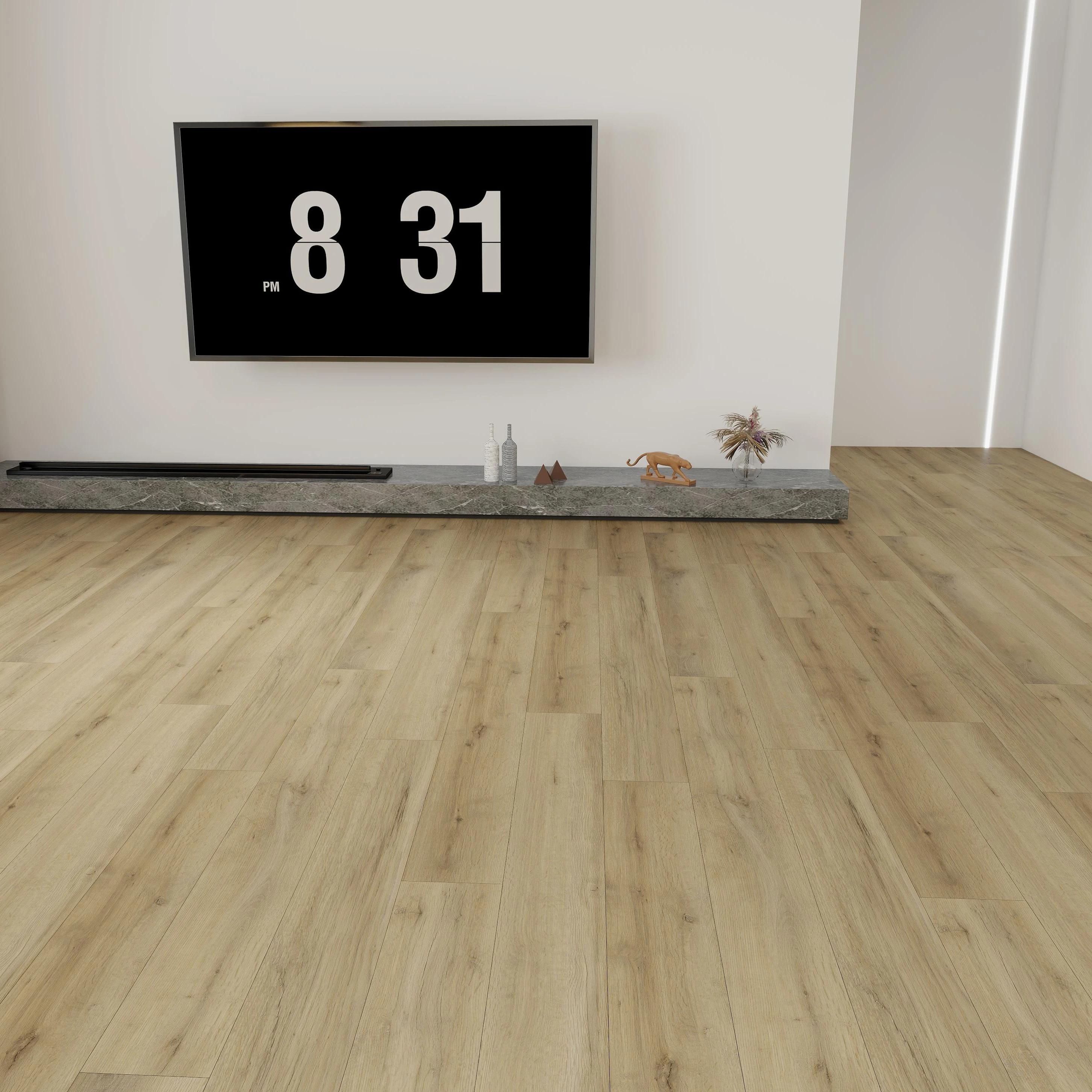 With foam backing IXPE Oak Rigid Core Vinyl SPC Click Flooring Waterproof For home decoration