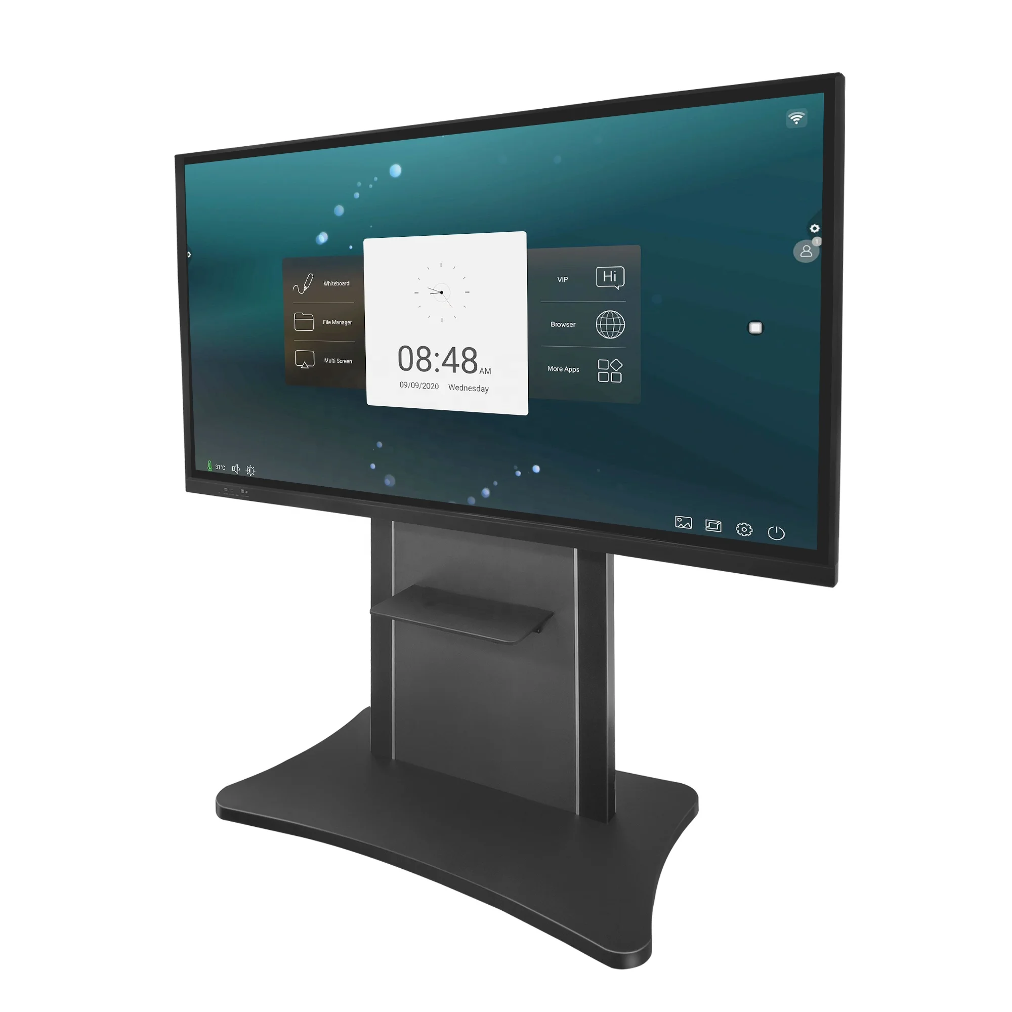 Android 14 с OPS win dows двойная система 4K 55 дюймов интерактивные смарт-доски плоская панель для обучения школьному офисному совещанию