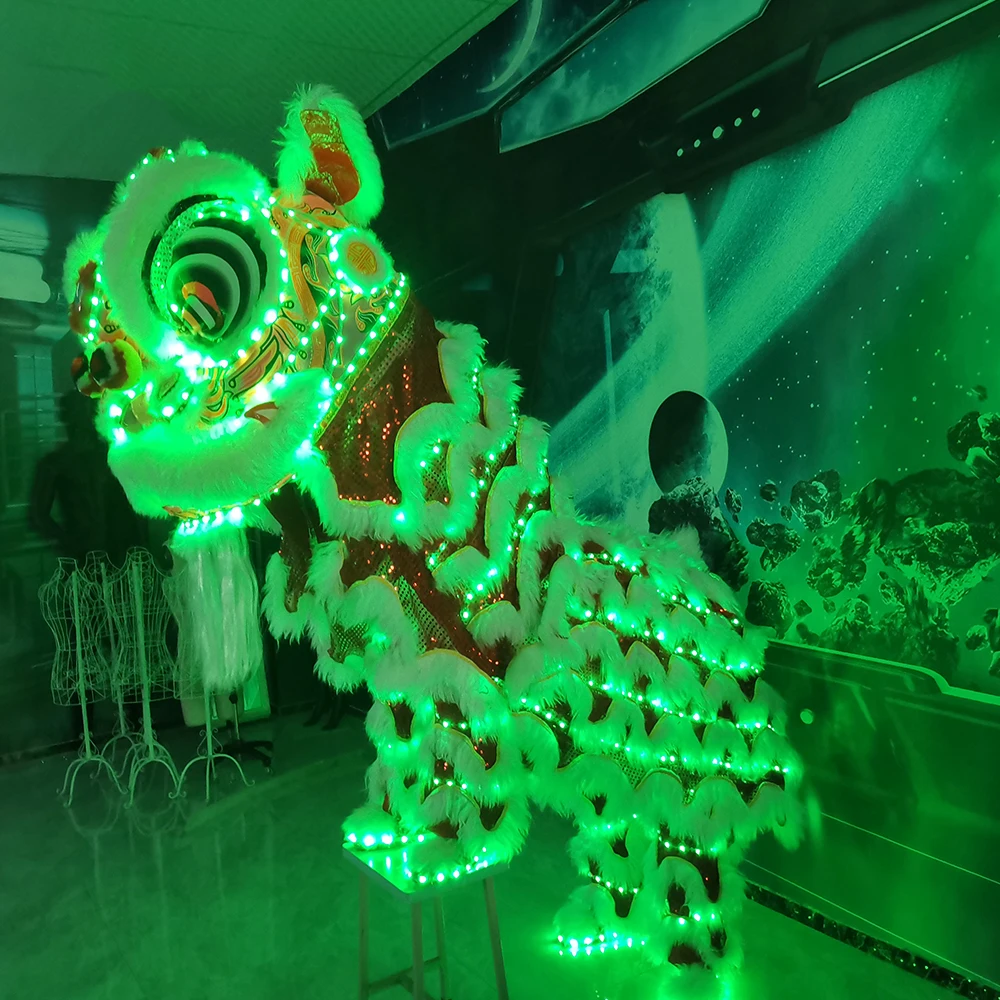 Костюм для танцев льва в китайской культуре нормального размера взрослых выступления двух человек часть одежды выступлений