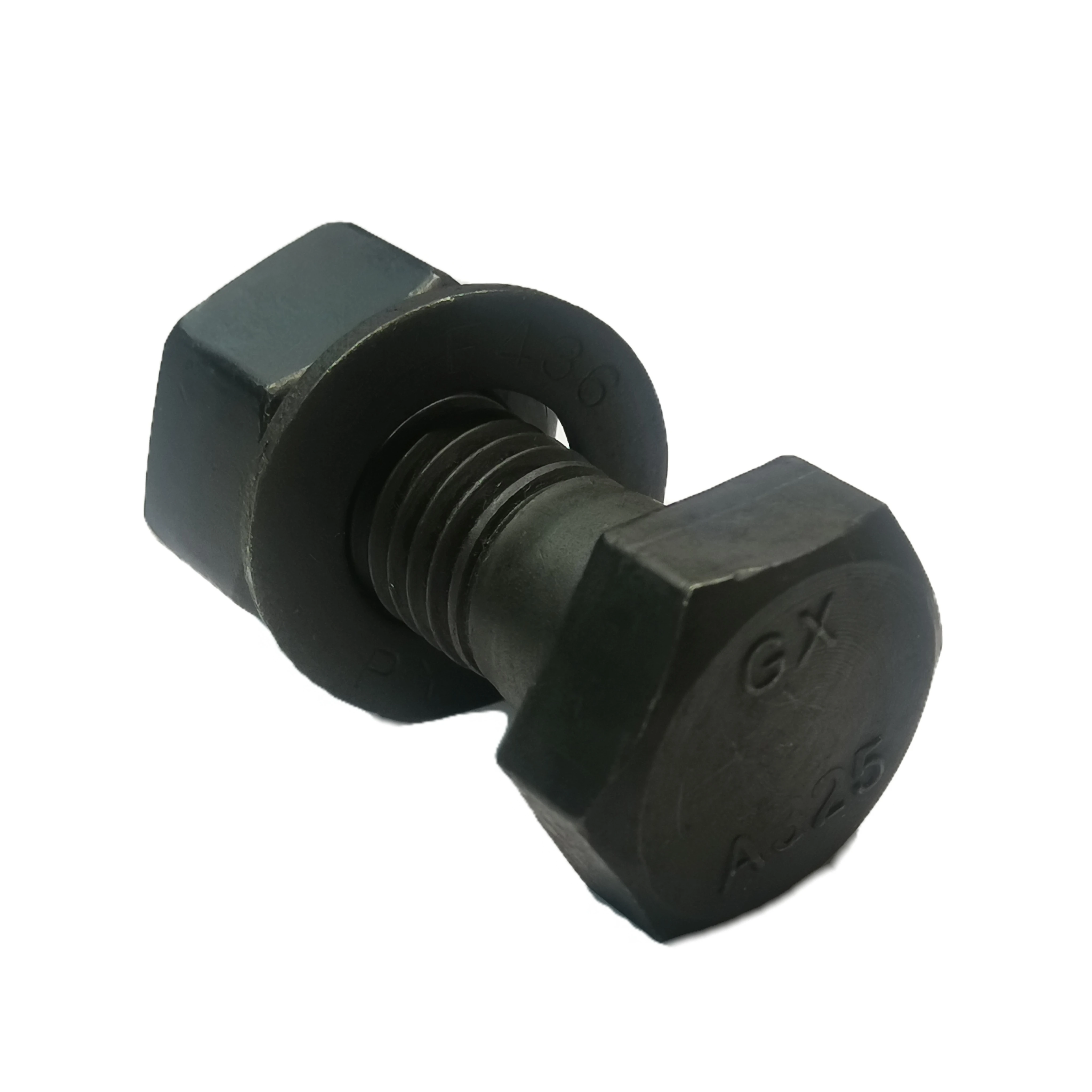 Black Oxide Astm A325 Hex Bolts for Steel Structure Bolt Customized Size Customized Colors Carbon Steel,steel Available CN;HEB