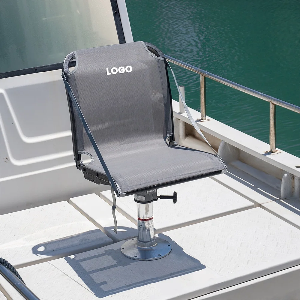 Portable Textilene Seat Folding Marine Fishing Seat Water Repellent UV Resistant Material Boat Seat