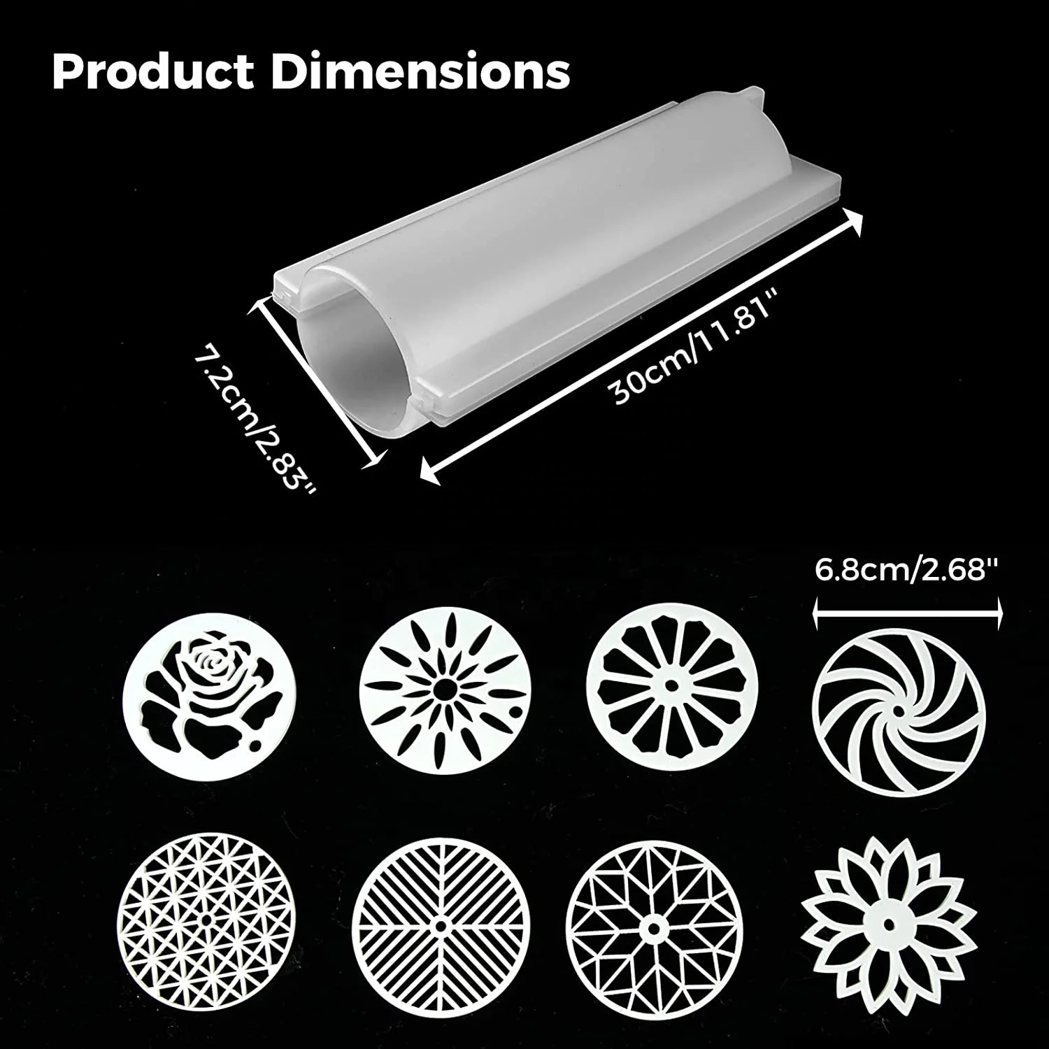 Cylinder Soap Mold Set 10 Pcs Kaleidoscope Pull Through Soap Mold Set 1000ml/35oz Silicone Column Mold for DIY Soaps Candles