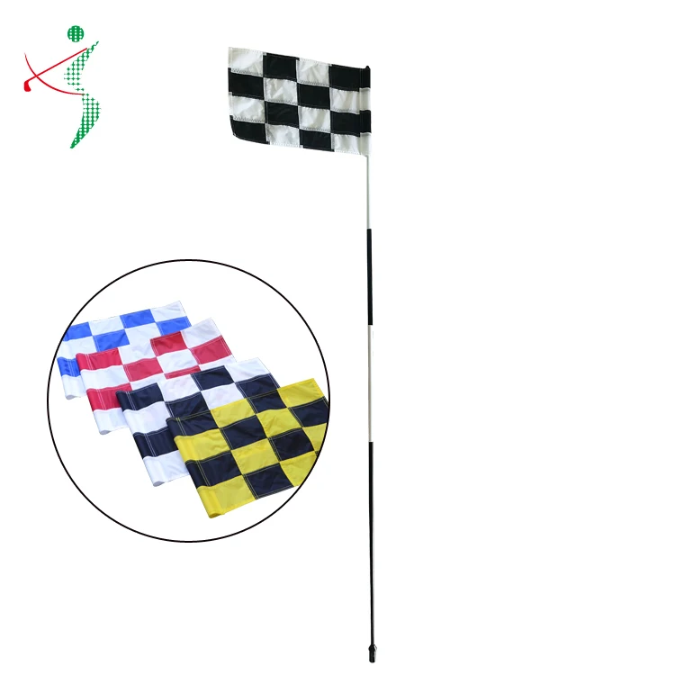 New Tournament Fiberglass Golf Green Flag Marker with Golf Flagstick Pole & Golf Tournament Flag Stick