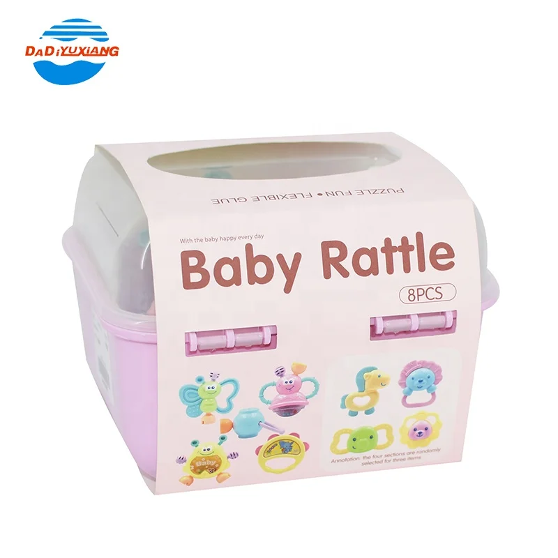 funny plastic hand bell toys shake baby rattle rings for sale