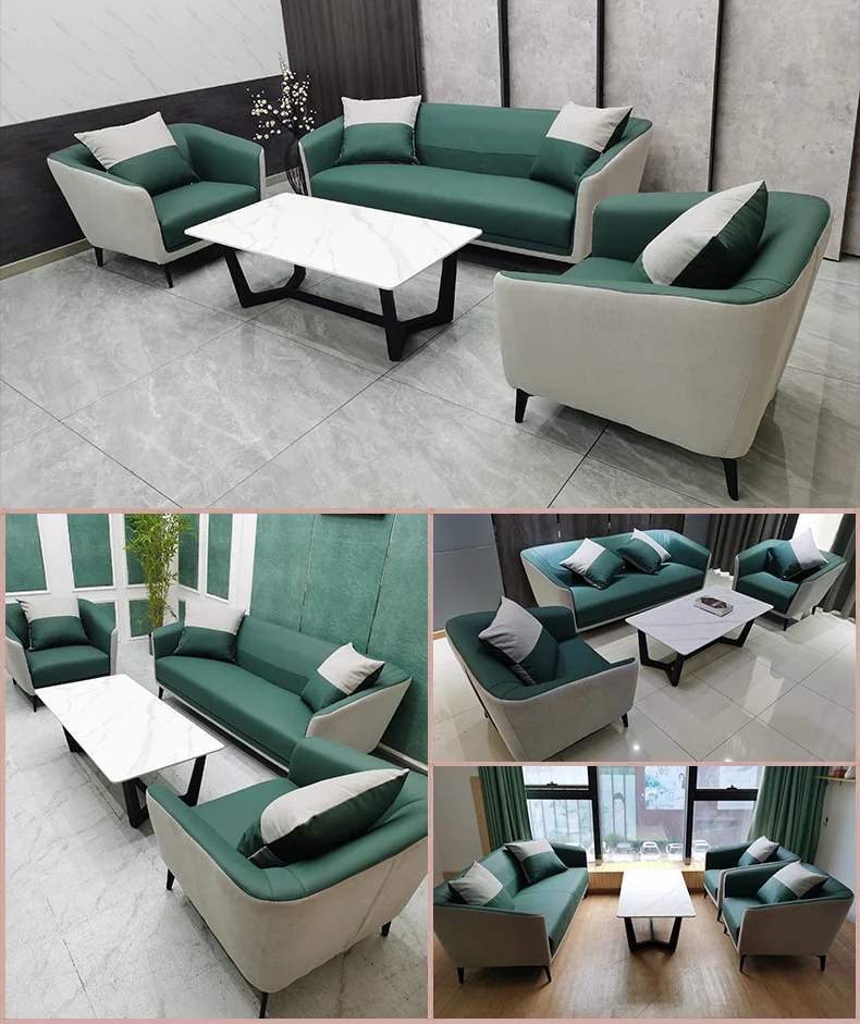 Прямая продажа с фабрики, разноцветный модный кожаный офисный диван под заказ, низкая цена, офисный диван