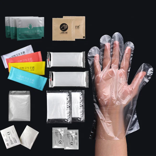 Factory Price Disposable PE Gloves Manufacturer Individually Packed Plastic  Gloves Food Grade Disposable Gloves