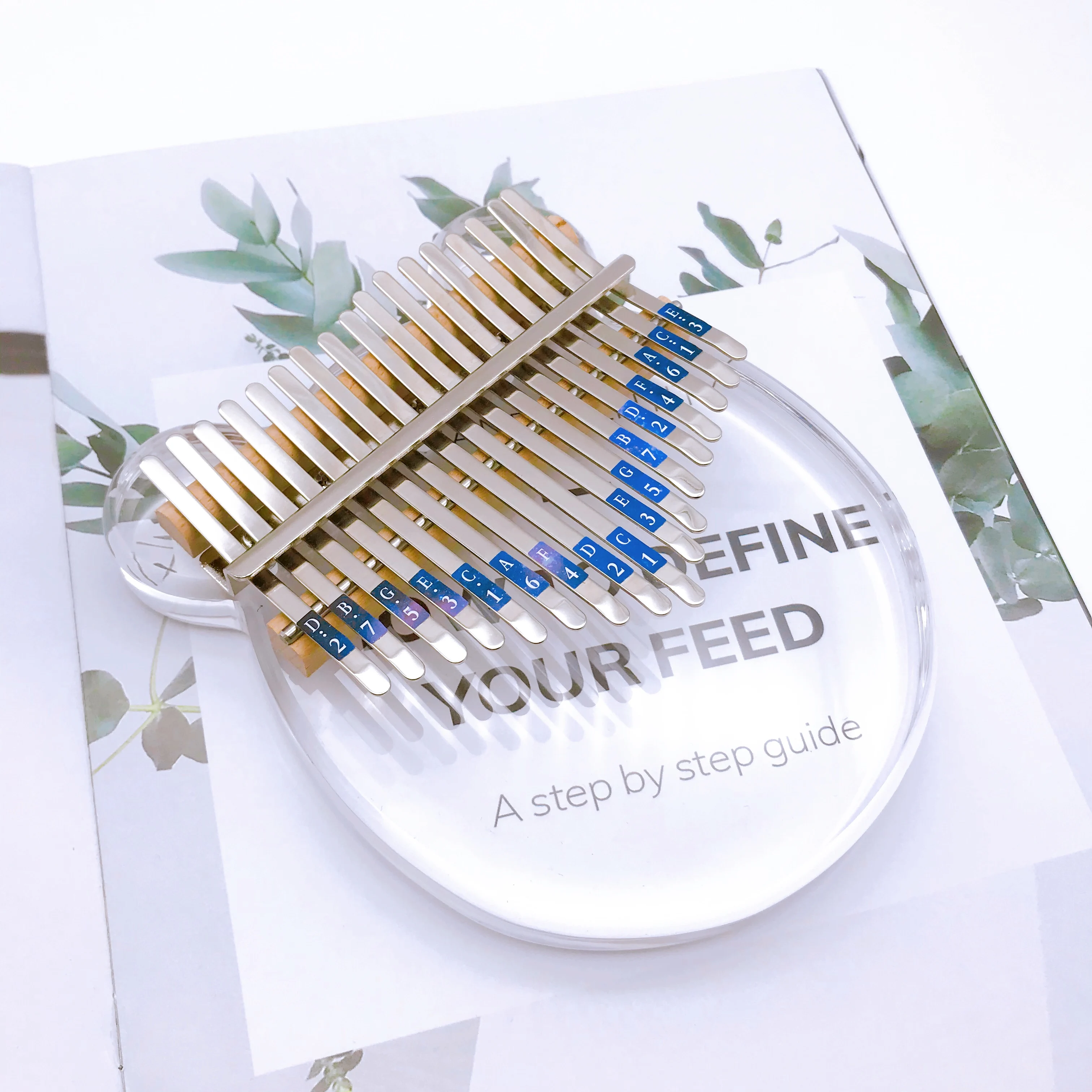 17 Key Kalimba Thumb Piano Notes Stickers Key Decal Musical Instrument Accessories