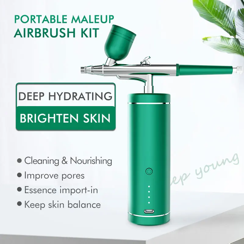 Designed For Sensitive Skin Type C Charging Port Constant Pressure Spray Three-Strength Gear Portable Cosmetic Airbrush Kit