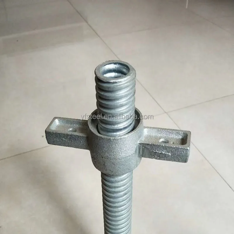 YouFa Galvanized Scaffolding Adjustable Screw Jack with Swivel Base Plate