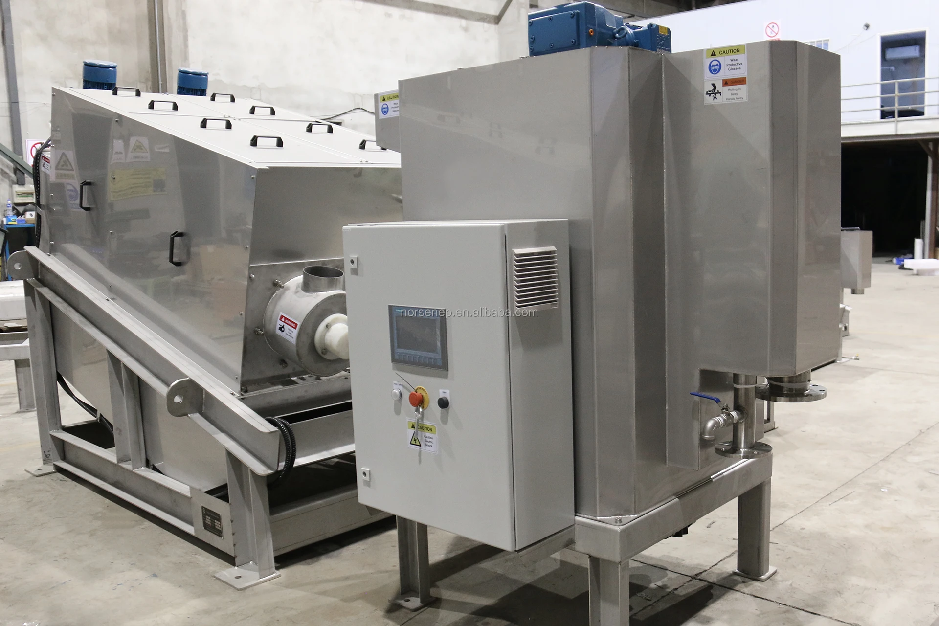 Винтовой пресс для обезвоживания осадка, машина SS304 SS316, многодисковый винтовой пресс для удаления масляного шлама