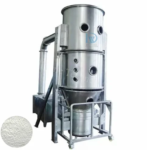 Food Chemical Pharmaceutical Powder Granules Fluid Fluidized Bed Granulator Drying Machine