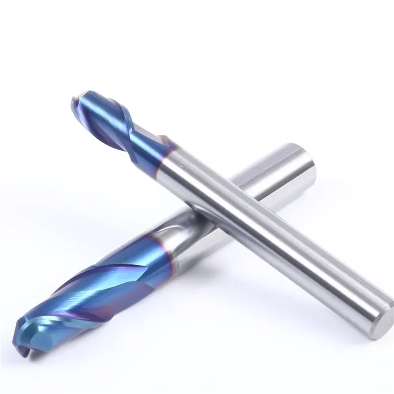 Extended Tool Life 2 Flute Ball Nose 65HRC End Mill for Hardened Steel