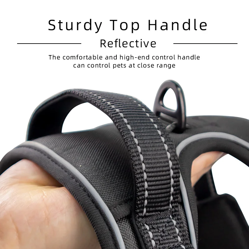 Top Selling No Pull Reflective Padded Breathable Mesh Nylon Working Custom Pet Dog Harness for Big Small Dog