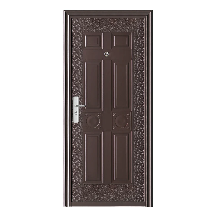 American Steel Doors Panel For Houses Security Metal Door Interior Swing Knock-down Frame Steel Modern Front Entry Door