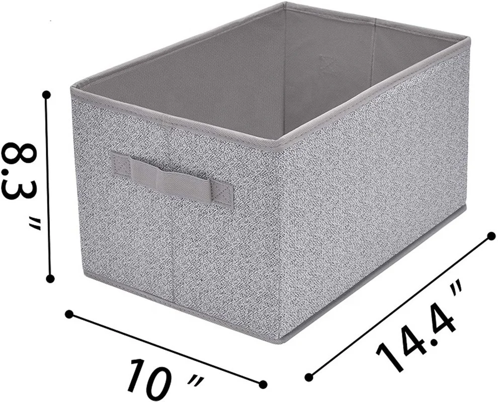 Fabric Closet Organizer Shelf Cube storage Box with Handles collapsible Home Office Storage Baskets for clothes