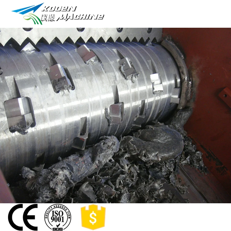 
KOOEN Best Price Two double or single Shaft Shredder machine For Uesd Tires pet bottle pe pp plastic bags films paper wood 