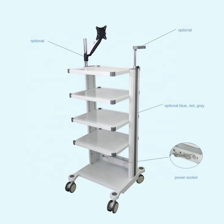 Advanced Trolley ENT Instrument Cart Endoscope Nurse Workstation Trolley for hospital