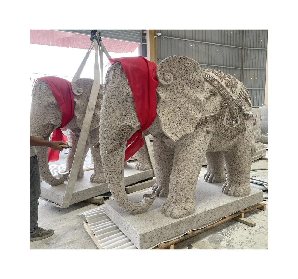 China garden granite outdoor large elephant statues
