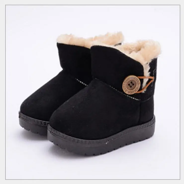 Детские теплые сапоги для девочек, зимние сапоги для мальчиков и девочек, детские замшевые сапоги из ткани, детская обувь