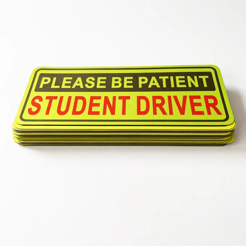 Professional Manufacturer Student Driver Magnet Bumper Sticker Car Magnet Sticker Safety Oem Magnetic Decorative Car Stickers