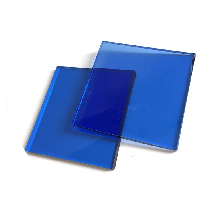 4mm 5mm 6mm 8mm 10mm Dark Blue Plate Glass Sheet colored glass