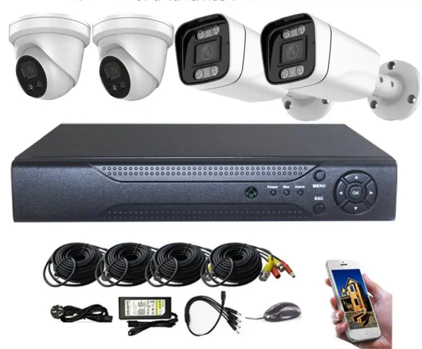 4CH 1080P 2MP 5MP CCTV AHD Camera System DVR KitICSEE Camera Outdoor Waterproof IP66