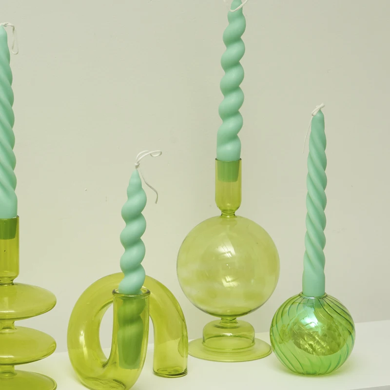 Luxury Home Decor Wedding Decoration Flower Vase Glass Candle Holder Decorative Candlestick