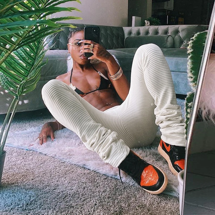 Новые осенние повседневные однотонные штаны-карандаш K21P06006, трикотажные облегающие эластичные Универсальные леггинсы, женские брюки