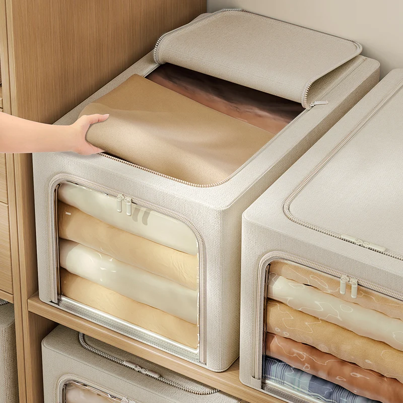 Storage boxes for clothes with Handles Closet Bedroom Drawers Organizers Cloth Organizer Storage Boxes fabric drawer