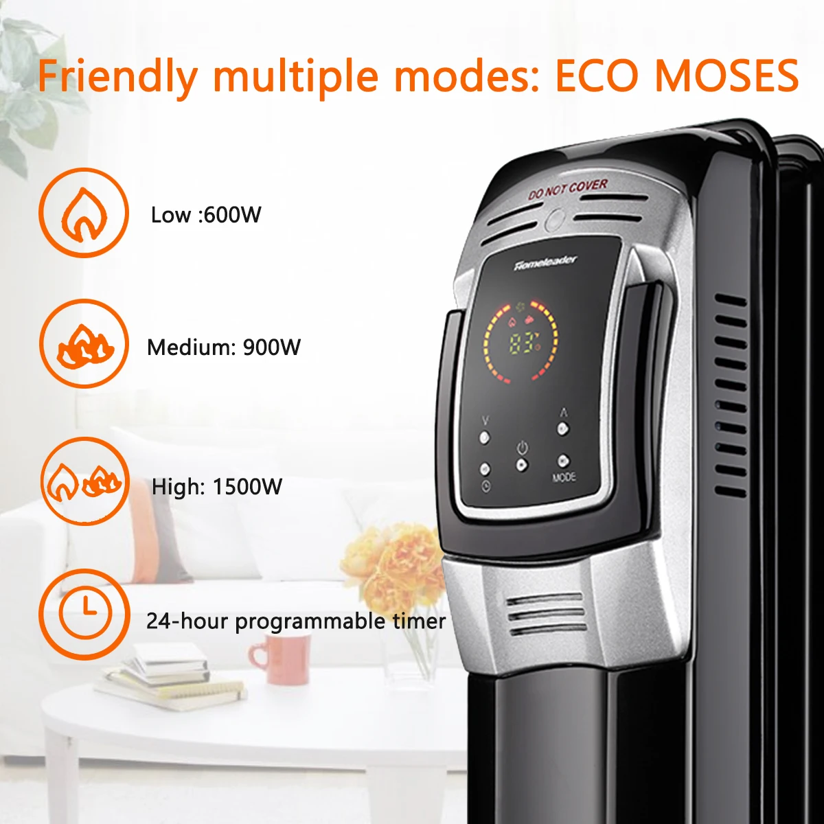 1000W 1500W 2000W 2500W 3000W Freestanding or desktop App model 7fins 9fins 11fins radiator filled oil heater