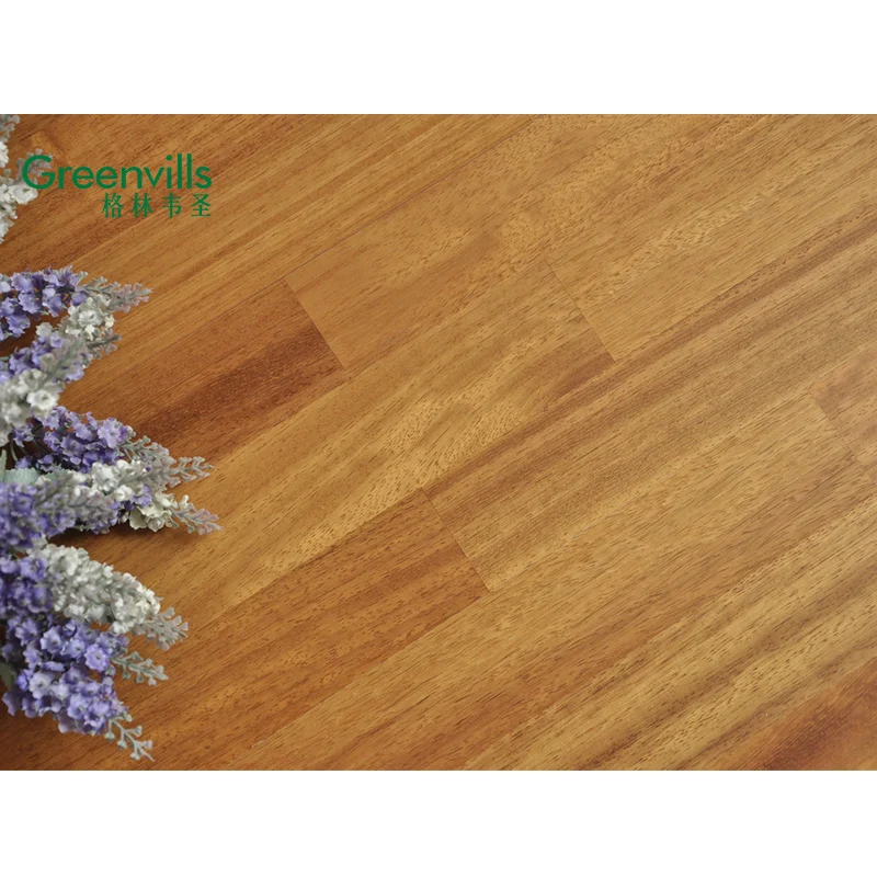 100% water-proof Iroko timber engineered wood flooring, factory cheap price  3 ply 3 strip wood flooring with free samples