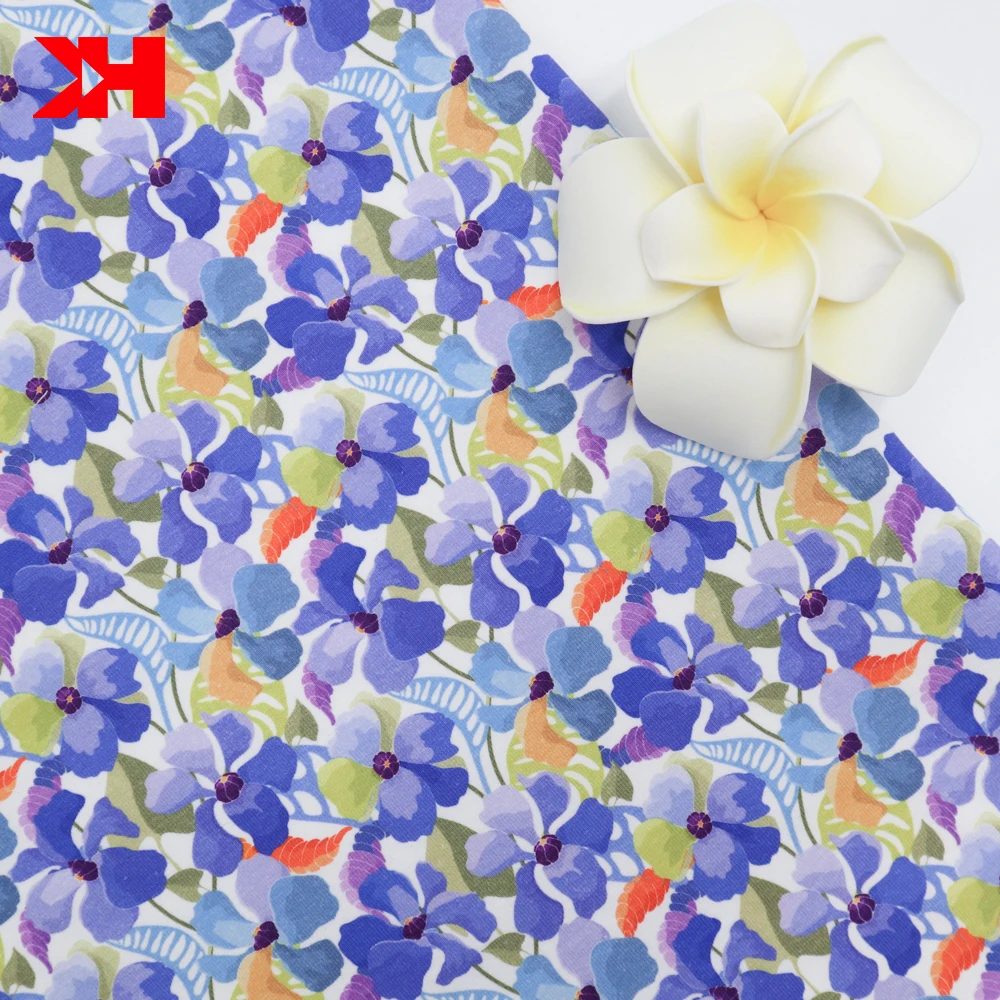 Kahn Custom Design Lycra Knitted Stretch Cotton Spandex Jersey Fabric