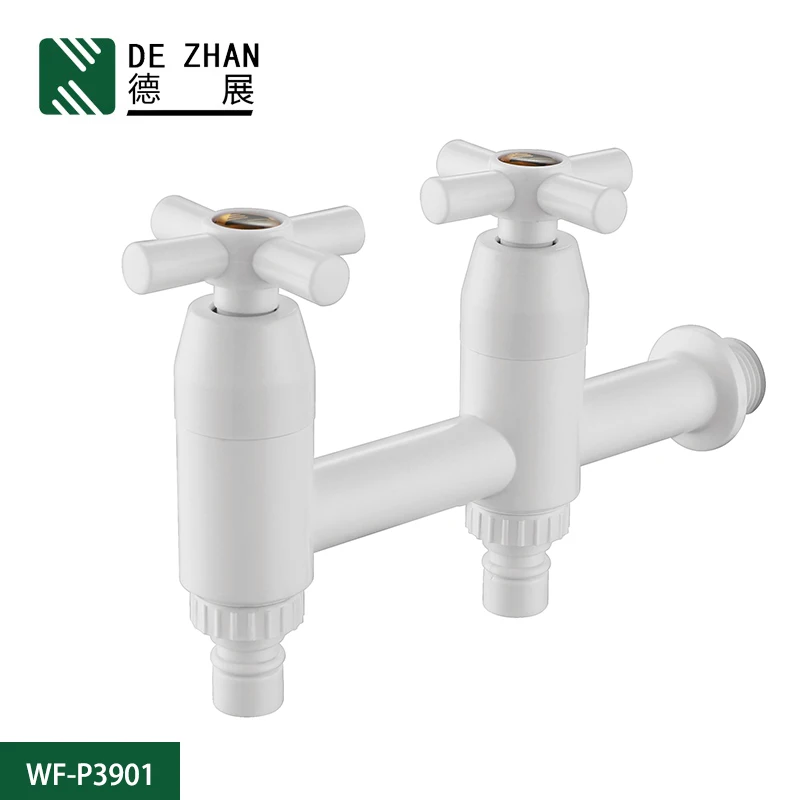 2 Way Bibcock Taps Plastic ABS Water Faucet Nozzle