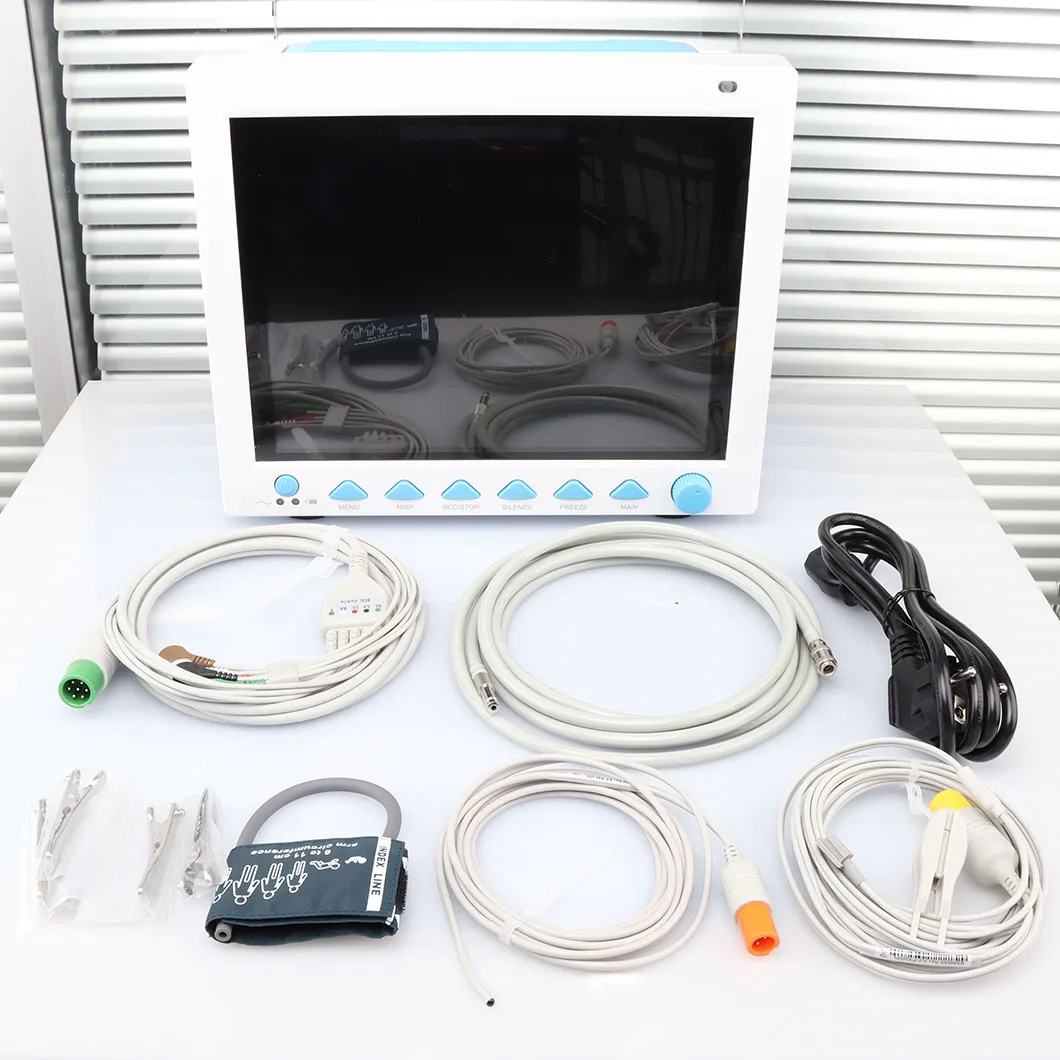 Portable Multiparameter 12.1 Inch LCD Multi-language 8 Channel Veterinary Pet Monitor