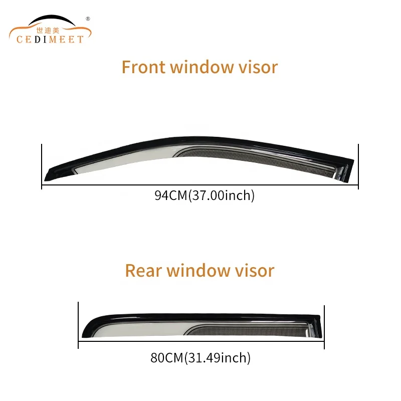 Smoke Car Exterior Vent Shield Acrylic Window Deflector Door Visor Shield Sun Rain Visor Use For Hilux Vigo 2005-2011
