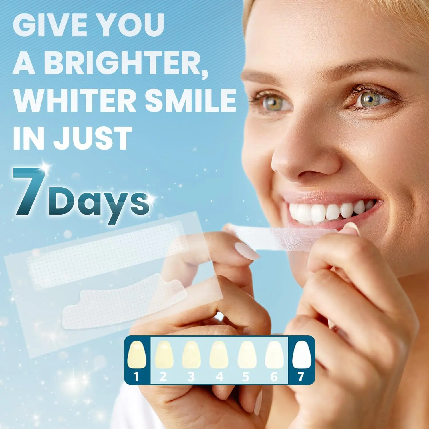 Private Logo Tooth Whitening Strips Home Use Instant Whiten HP Peroxide Teeth Whitening Products For Yellow Tooth