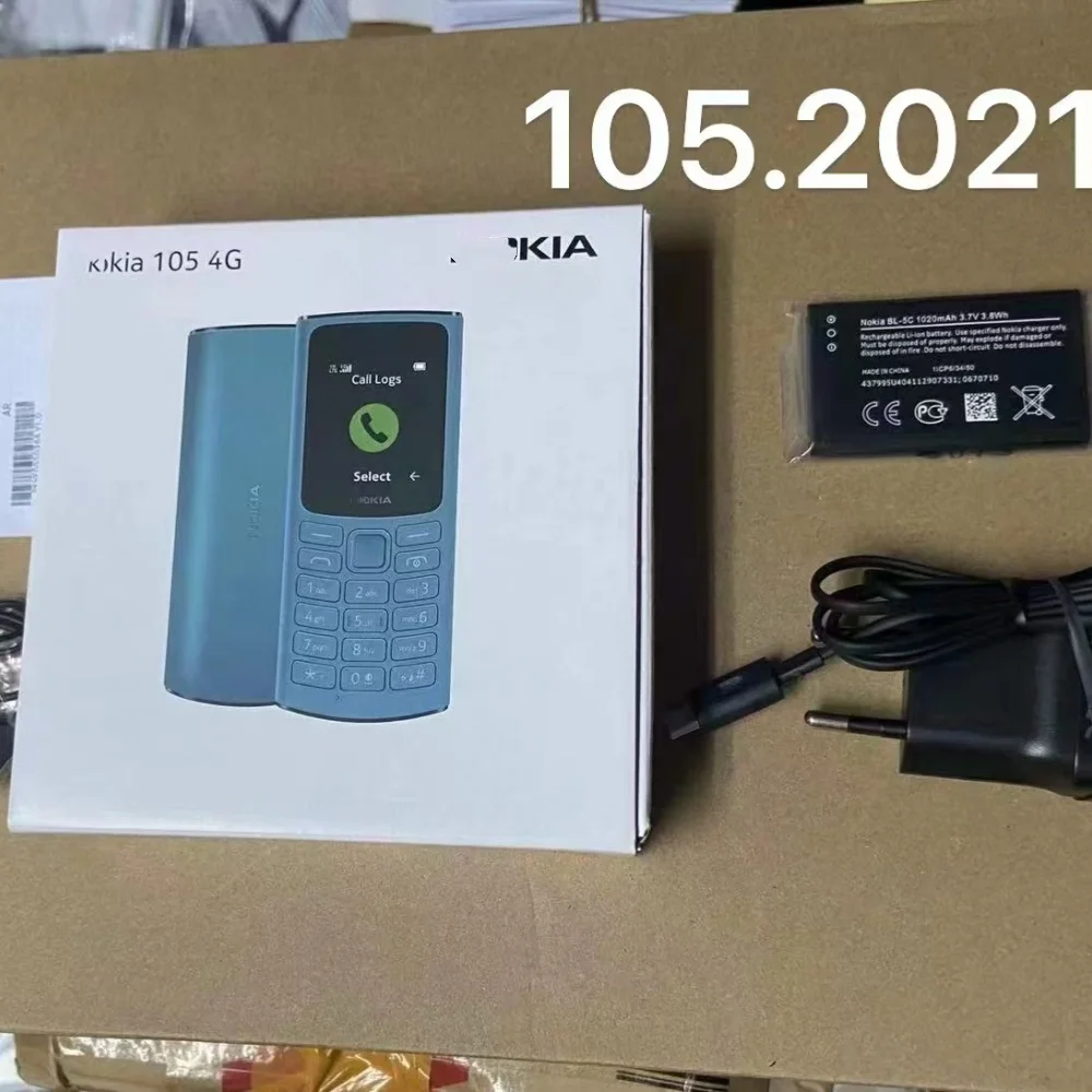 Hot sale Cheap price mobile phone NOKIA105 2021 GSM 2 sim keypad phone good quality feature phone for NOKIA