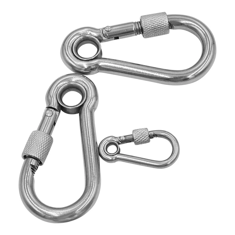 
6*60mm Ailot Metal Snap Hook Locking Swivel Small Clip Lanyard Light Carabiner 