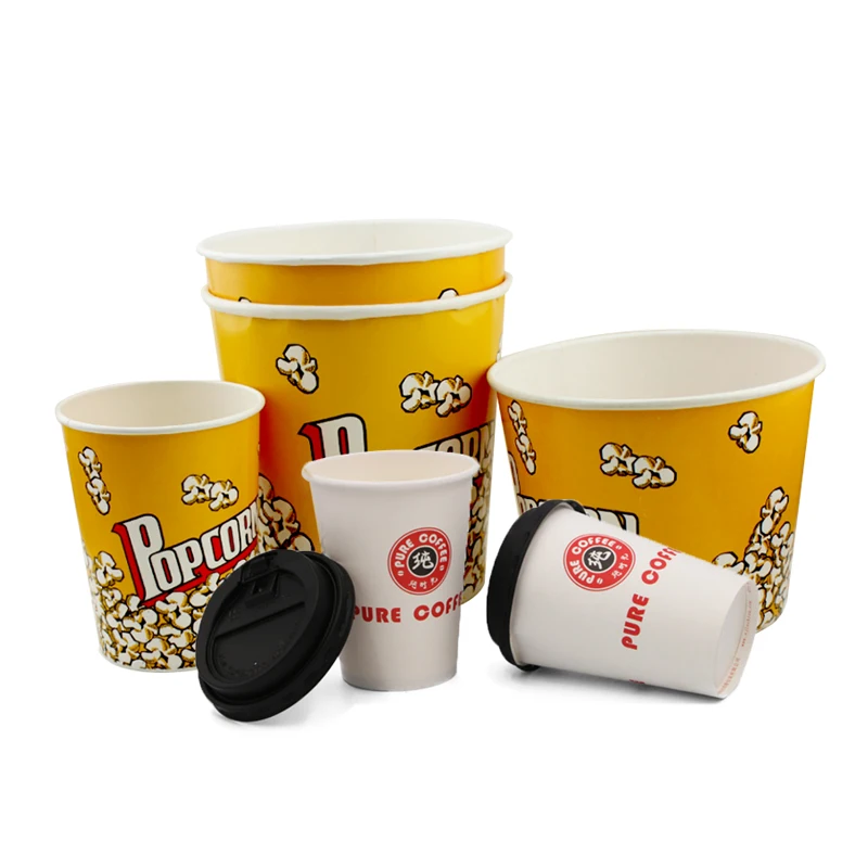 
9 oz squeeze paper popcorn cup for tea and coffee in kolkata 