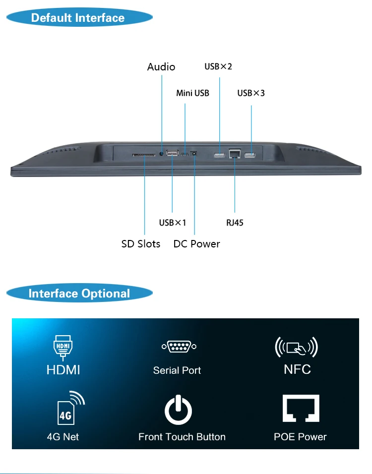 15.6 inch Wall mount poe android 9.0 tablet pc all in one  fitness android 21.5 tablet